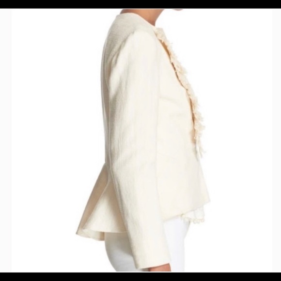 Derek Lam 10 Crosby Asymmetrical Fringe Blazer. Size 4 - Picture 3 of 13